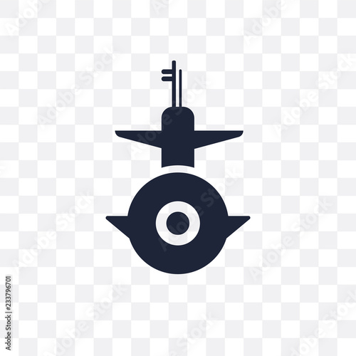 Submarine Front View transparent icon. Submarine Front View symbol design from Army collection. Simple element vector illustration. Can be used in web and mobile.