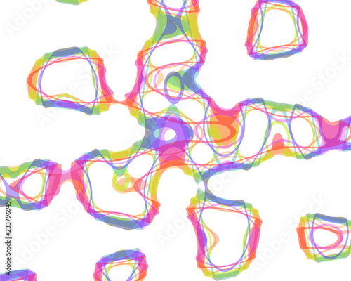 creative multicolored amorphous spotted abstraction
