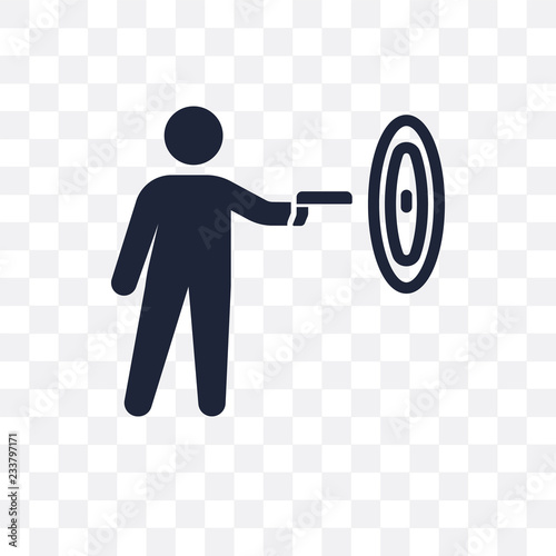 gun shooting transparent icon. gun shooting symbol design from Army collection. Simple element vector illustration. Can be used in web and mobile.