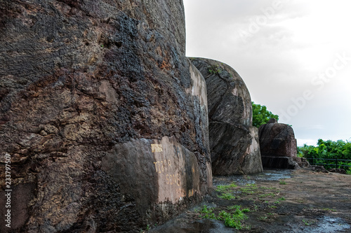 nos of big  Stones at Buddha hills looking close view at Sankaram village, Visakhapatnam, India. photo