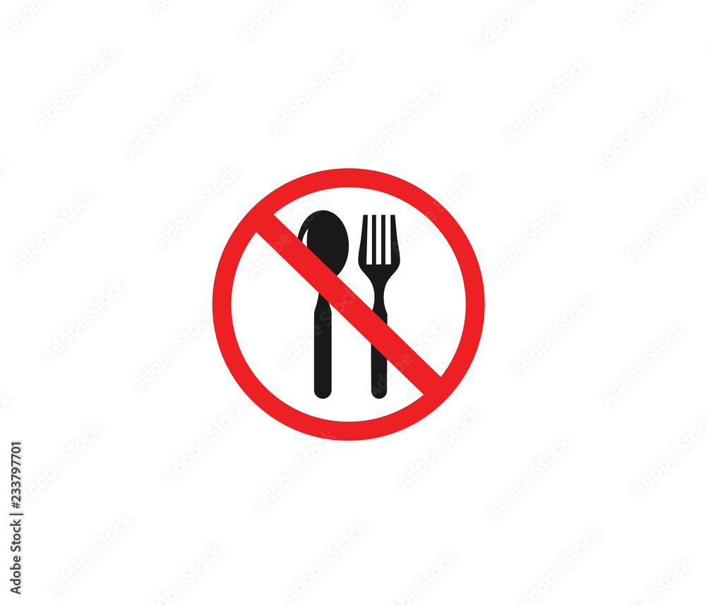 Spoon and Food not allow icon Spoon and Food not allow icon