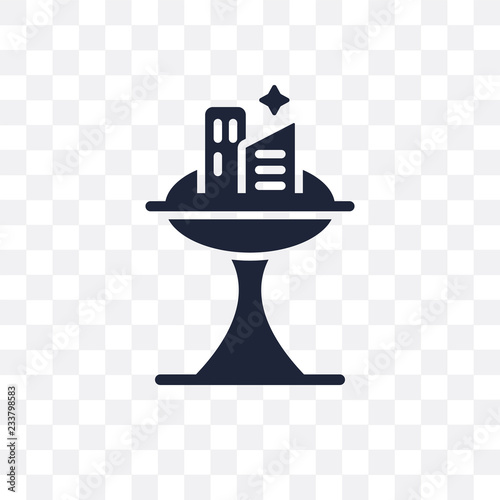 Space colony transparent icon. Space colony symbol design from Astronomy collection. Simple element vector illustration. Can be used in web and mobile.