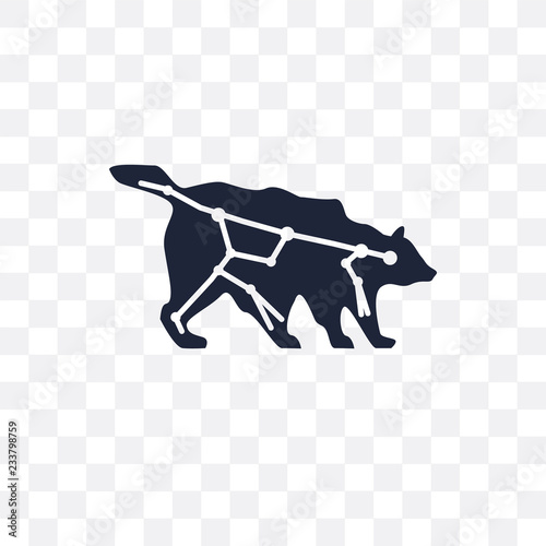 Ursa major transparent icon. Ursa major symbol design from Astronomy collection. Simple element vector illustration. Can be used in web and mobile.