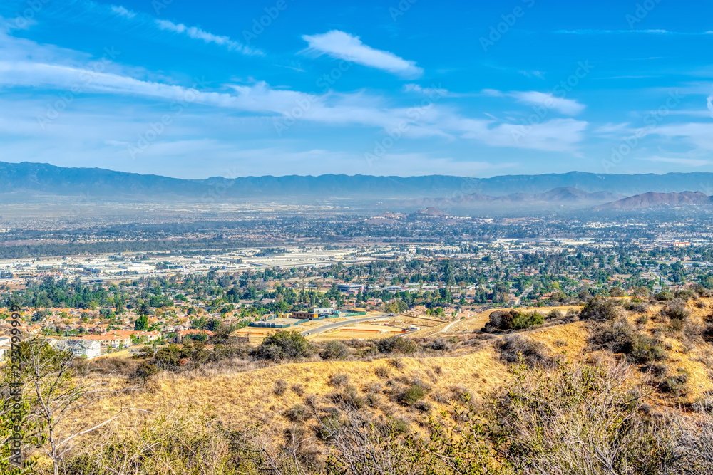 New housing developments in inland California on fall morning New housing developments in inland California on fall morning