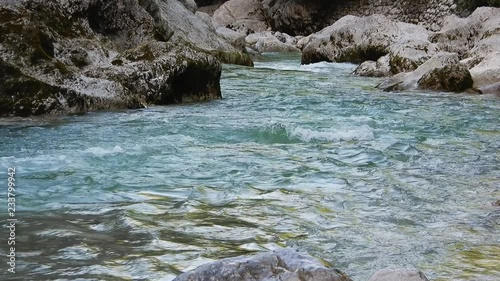 White water on Kramsacher Ache in Tyrol In the Austrian Alps photo