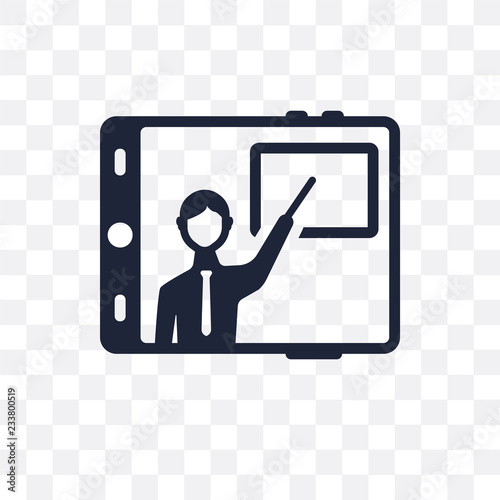 online coaching transparent icon. online coaching symbol design from Education collection. Simple element vector illustration. Can be used in web and mobile.