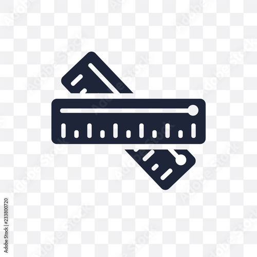 Ruler transparent icon. Ruler symbol design from Education collection. Simple element vector illustration. Can be used in web and mobile.