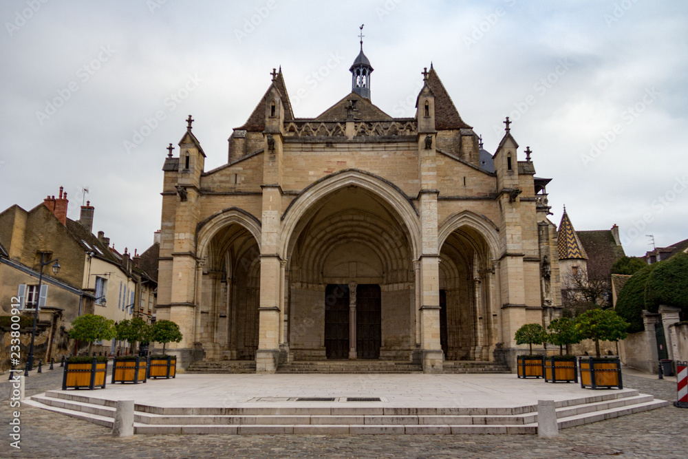 Entrance to Collegiale Notre Dame in Beaune, France