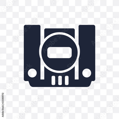 Playstation transparent icon. Playstation symbol design from Entertainment collection. Simple element vector illustration. Can be used in web and mobile.
