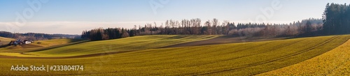 Stitched High-resolution panorama near Gneiding-Bavaria-Germany