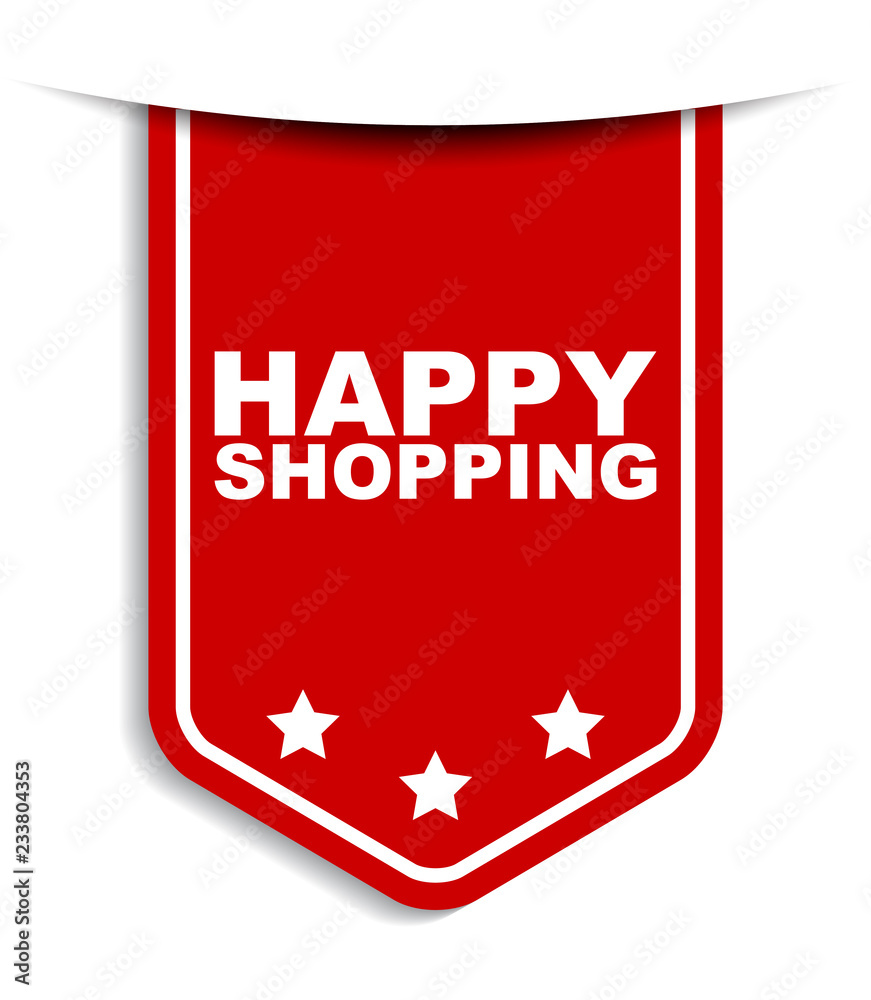 red vector banner happy shopping red vector banner happy shopping