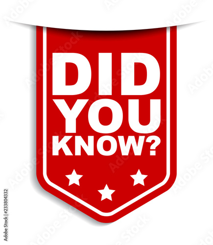 red vector banner did you know