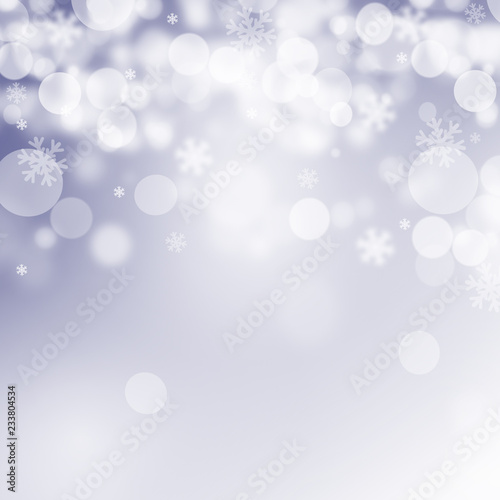 Beautiful Soft Blue Christmas Background With Snowflakes