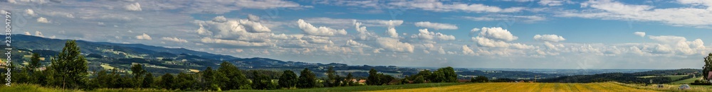 Obraz premium Stitched High-resolution panorama near Pilgramsberg-Bavaria-Germany