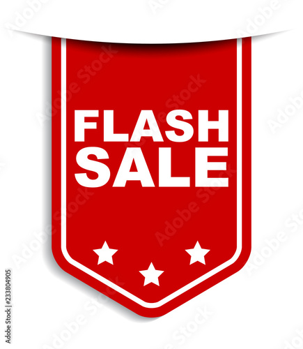 red vector banner flash sale