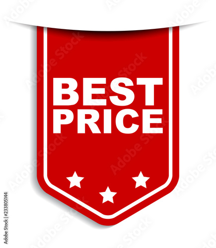 red vector banner best price