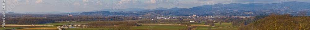 Stitched High-resolution panorama near Winzer-Bavaria-Germany Stitched High-resolution panorama near Winzer-Bavaria-Germany