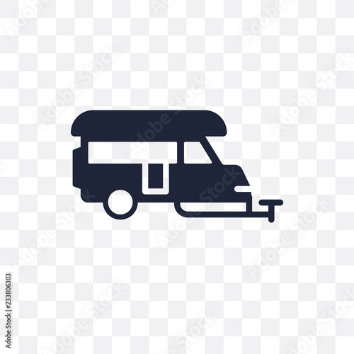 Caravan transparent icon. Caravan symbol design from Transportation collection. Simple element vector illustration. Can be used in web and mobile.