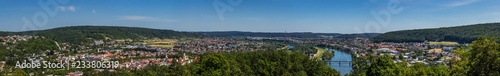 Fototapeta Naklejka Na Ścianę i Meble -  Stitched High-resolution panorama at the famous Befreiungshalle-Kelheim-Bavar