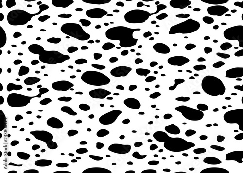 vector seamless black and white pattern of dalmatian texture repeat. EPS