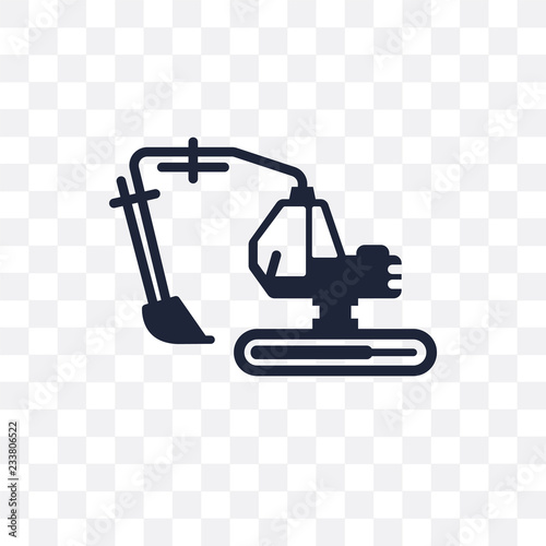 Excavators transparent icon. Excavators symbol design from Transportation collection. Simple element vector illustration. Can be used in web and mobile.