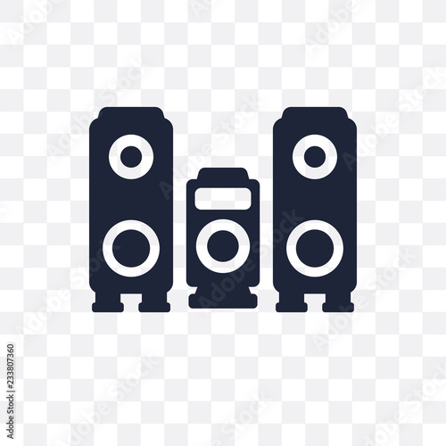 Speakers transparent icon. Speakers symbol design from Electronic devices collection. Simple element vector illustration. Can be used in web and mobile.