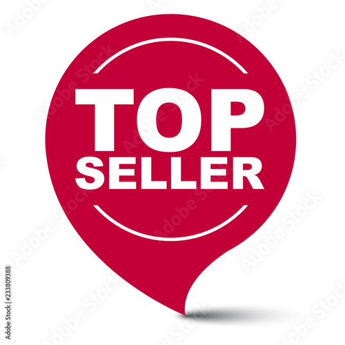 red vector banner top seller