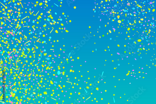 Confetti. Colorful firework. Festive texture with colored glitters. Geometric background. Image for banners, posters and flyers. Greeting cards