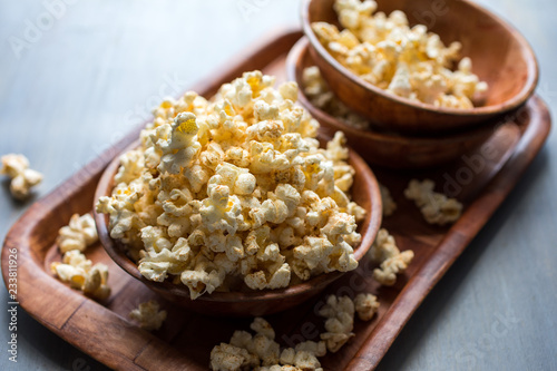 Close up of spicy pimenton popcorn