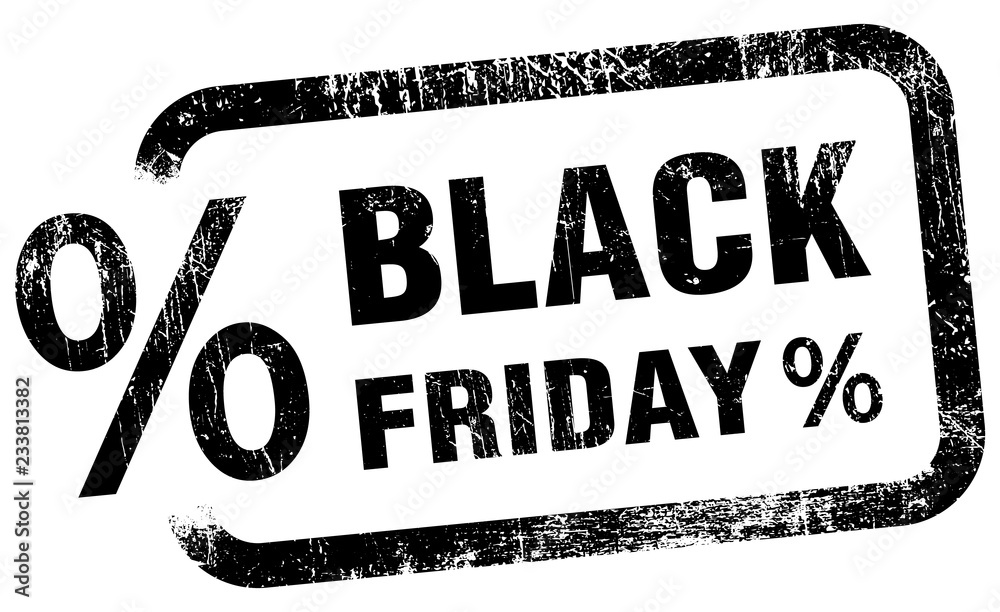 Black Friday Sale Zeichen schwarz mit Grunge Effekt