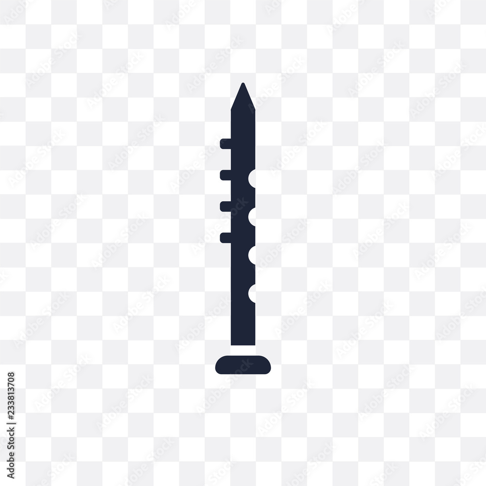 Oboe transparent icon. Oboe symbol design from Music collection. Stock Vector Adobe Stock