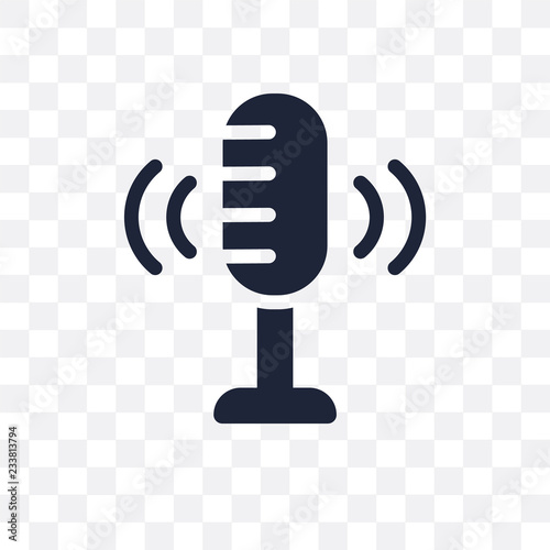 Voice recording transparent icon. Voice recording symbol design from Music collection.