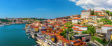 Porto, Portugal panoramic view of old town Oporto from Dom Luis bridge on the Douro Rive