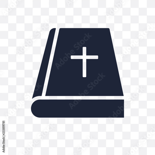 Bible transparent icon. Bible symbol design from Religion collection.