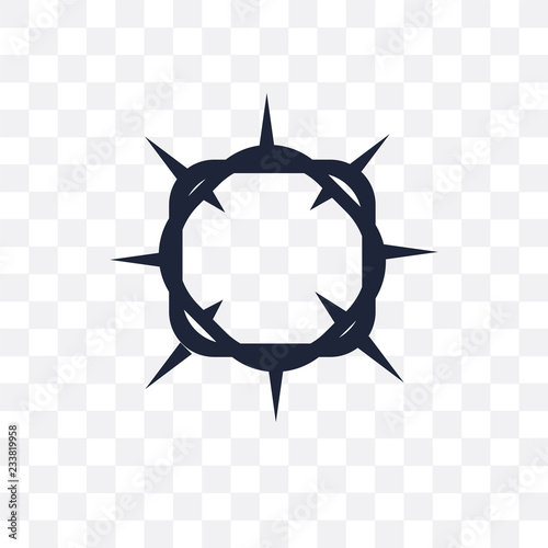 Crown of thorns transparent icon. Crown of thorns symbol design from Religion collection.