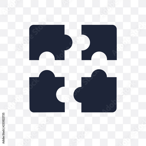 Puzzle transparent icon. Puzzle symbol design from Strategy collection.