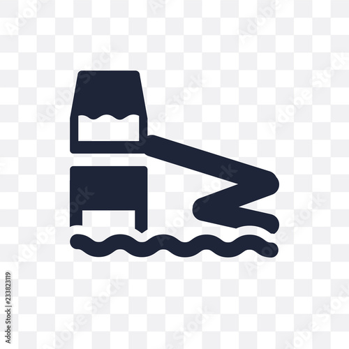 Aqua park transparent icon. Aqua park symbol design from Summer collection.