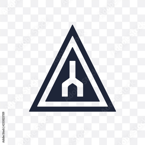 End of way sign transparent icon. End of way sign symbol design from Traffic signs collection.