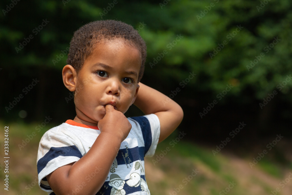 Portrait of cate mixed race boy Portrait of cate mixed race boy
