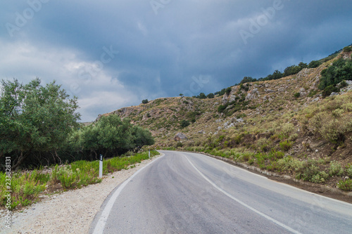 Mountain balkan road in Albania