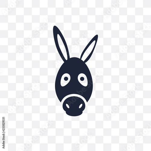 Donkey transparent icon. Donkey symbol design from Animals collection.