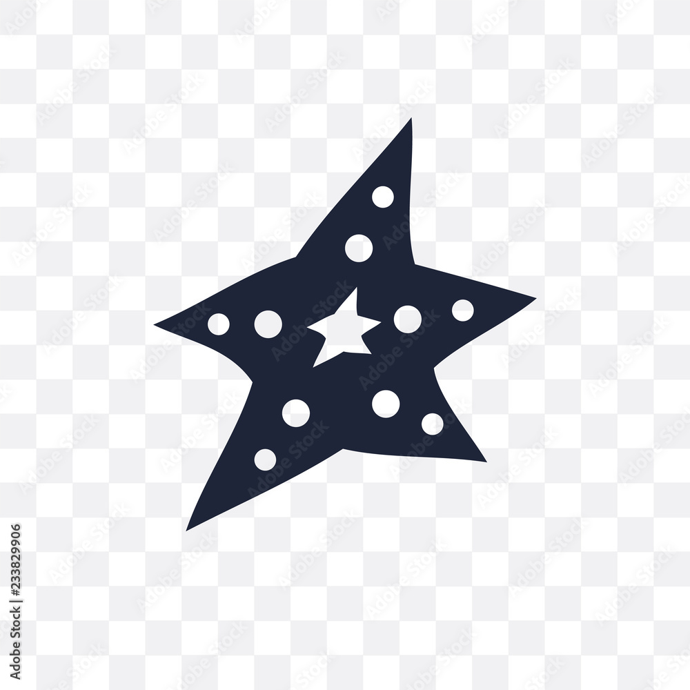 Starfish transparent icon. Starfish symbol design from Animals collection. Starfish transparent icon. Starfish symbol design from Animals collection.