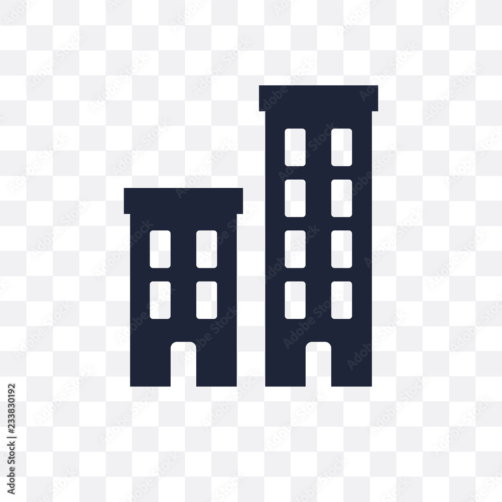 Apartments transparent icon. Apartments symbol design from Architecture collection.