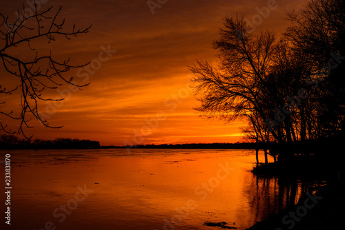 ohio river sunset