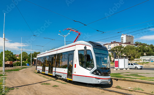 City tram in Rostov-on-Don, Russia