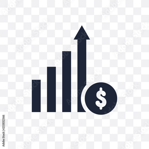 Growth transparent icon. Growth symbol design from Analytics collection.