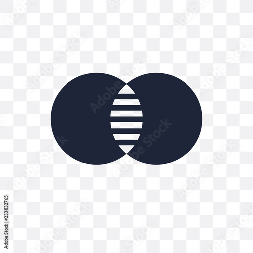 Venn diagram transparent icon. Venn diagram symbol design from Analytics collection.