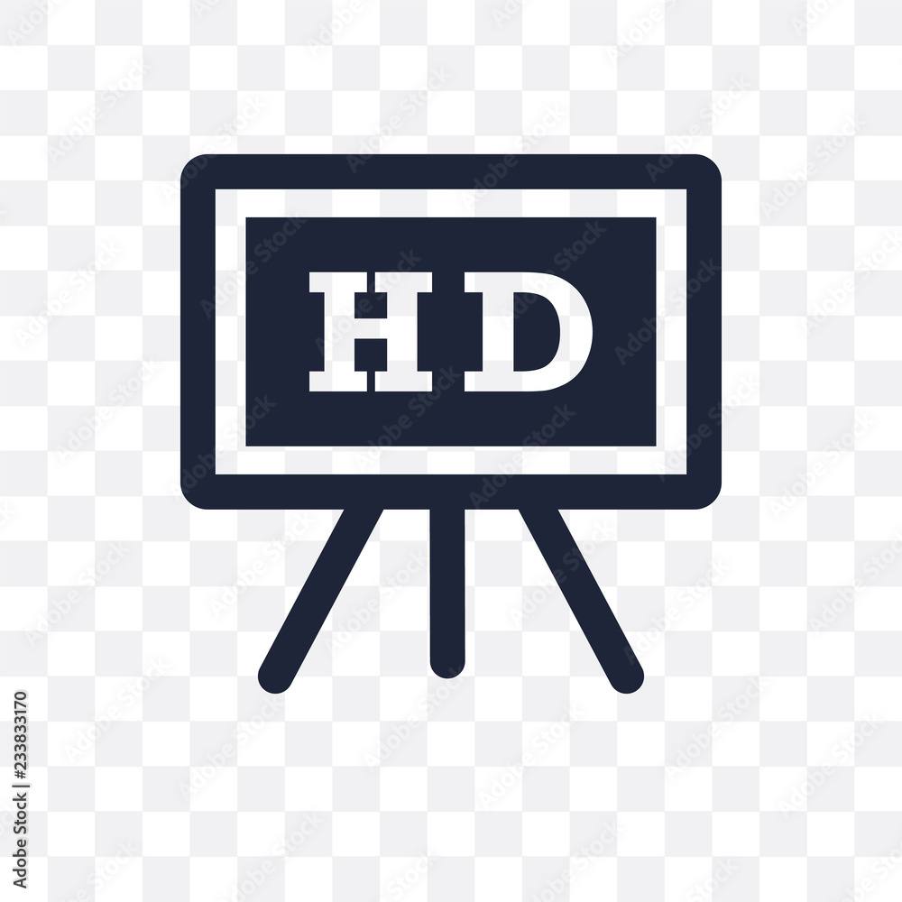 Hd transparent icon. Hd symbol design from Cinema collection. Hd transparent icon. Hd symbol design from Cinema collection.