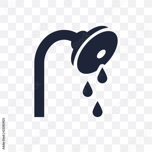Shower head transparent icon. Shower head symbol design from Cleaning collection.
