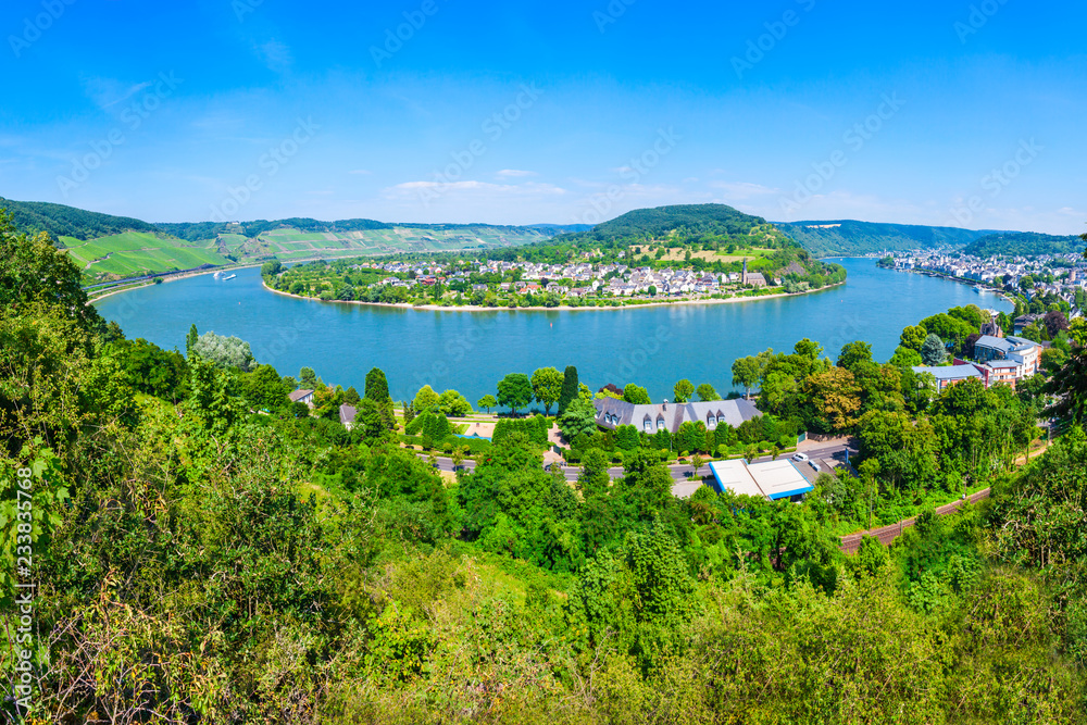 Boppard town aerial view, Germany